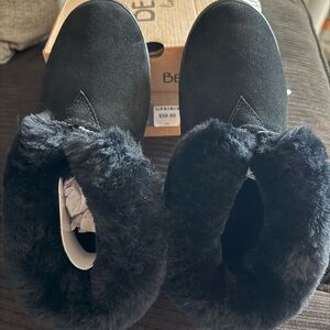 BearPaw Black Fur-Lined Winter Boots